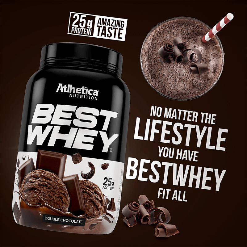 Best Whey Protein Double Chocolate Atlhetica Nutrition 900g
