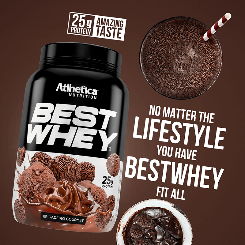 Best Whey Protein Brigadeiro Gourmet Atlhetica Nutrition 900g