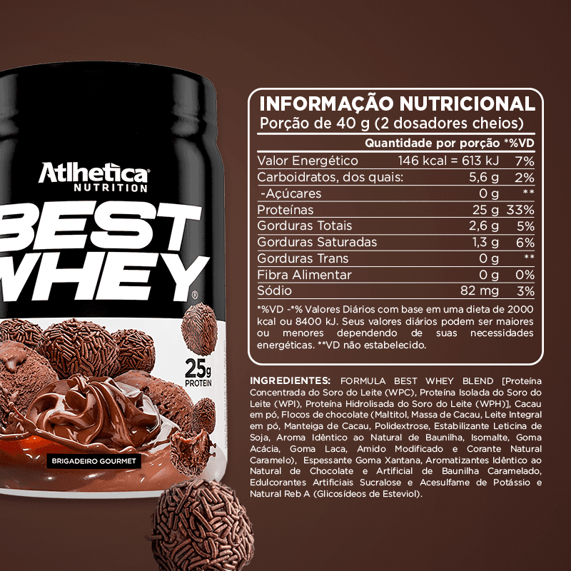 Best Whey Protein Brigadeiro Gourmet Atlhetica Nutrition 450g