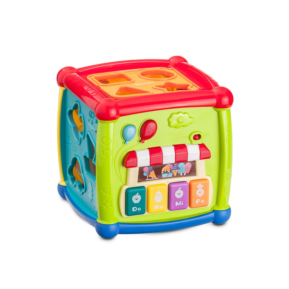 Cubo De Atividades Com Som E 11 Blocos Multikids Baby