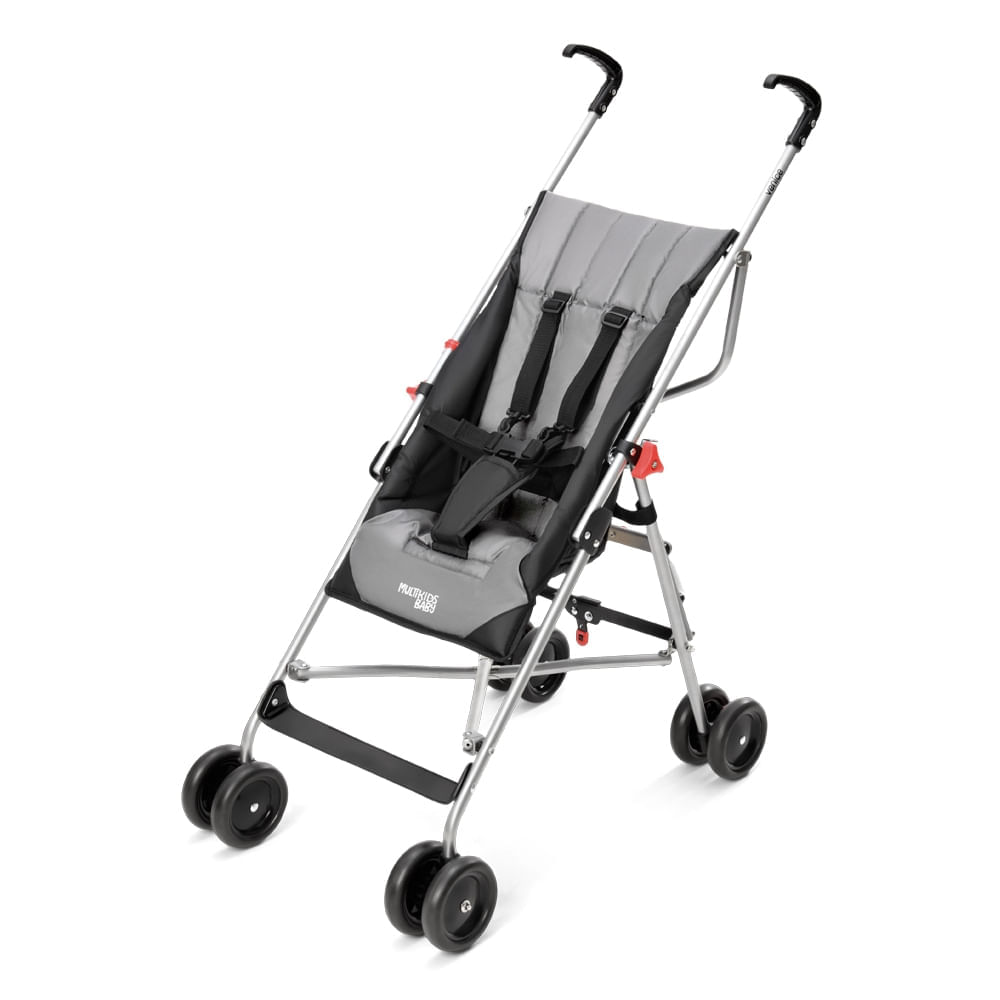 Carrinho Guarda-chuva Venice 15kgs Preto E Cinza Multikids Baby