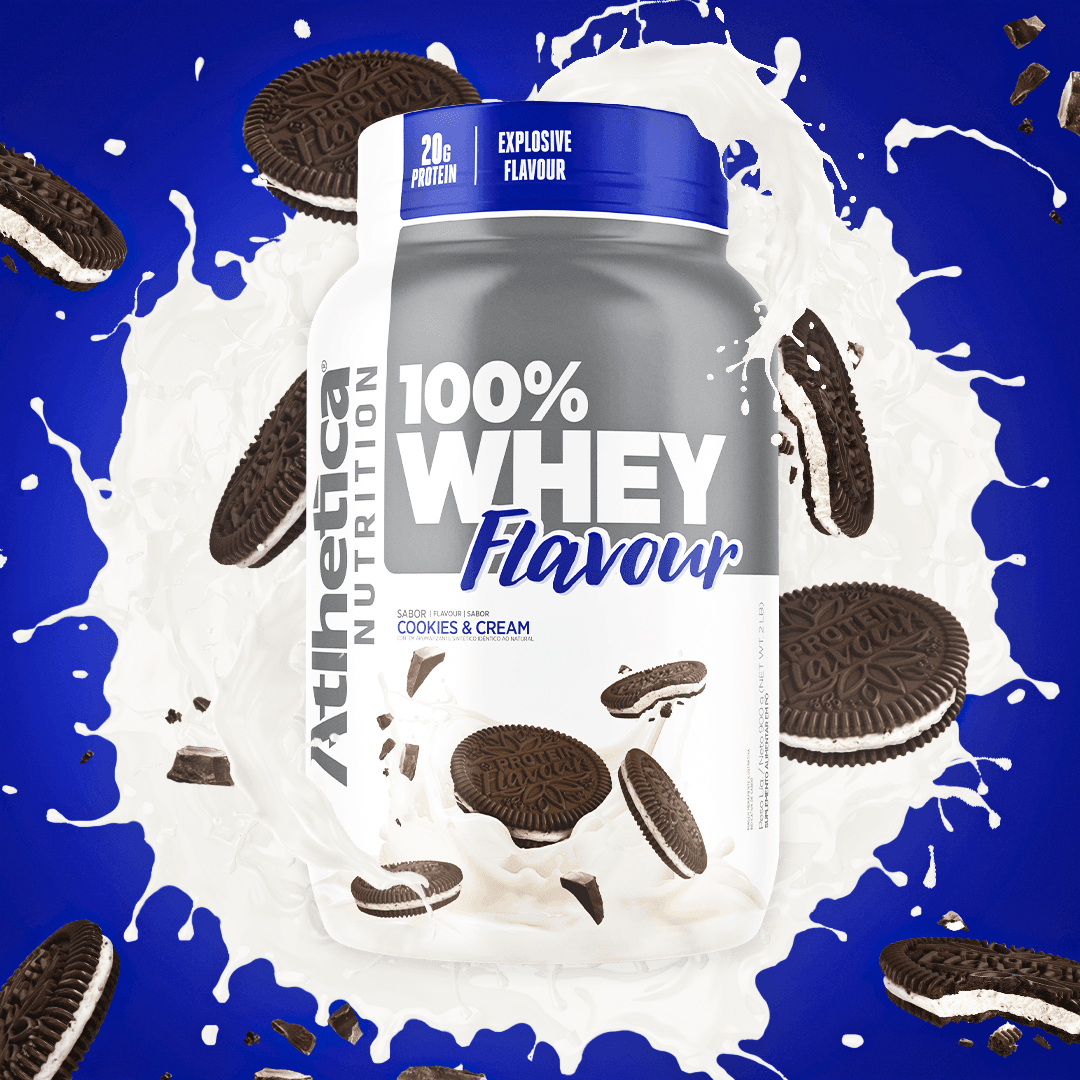 100% Whey Flavour Cookies & Cream Atlhetica Nutrition Pote 900g