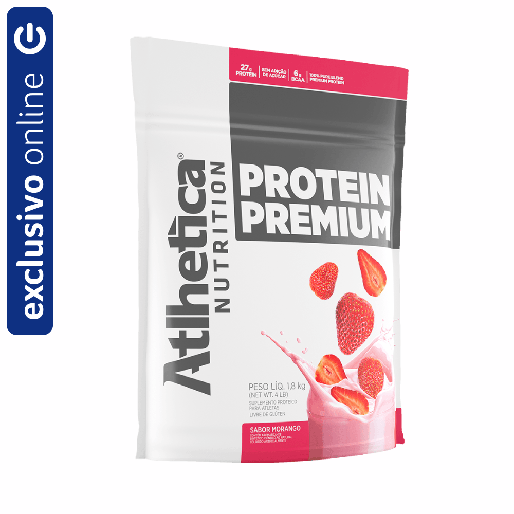 Protein Premium Atlhetica Nutrition Morango 1,8kg