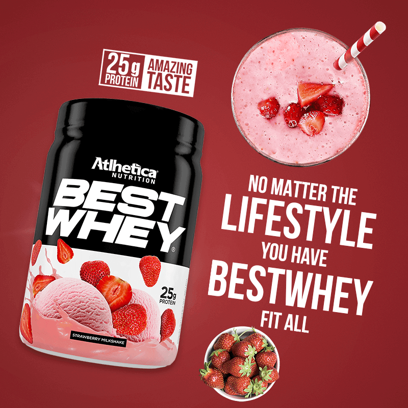 Best Whey Protein Atlhetica Nutrition Strawberry Milk Shake 450g