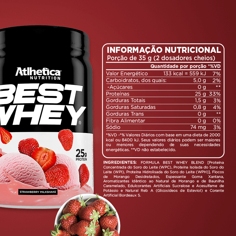 Best Whey Protein Atlhetica Nutrition Strawberry Milk Shake 450g