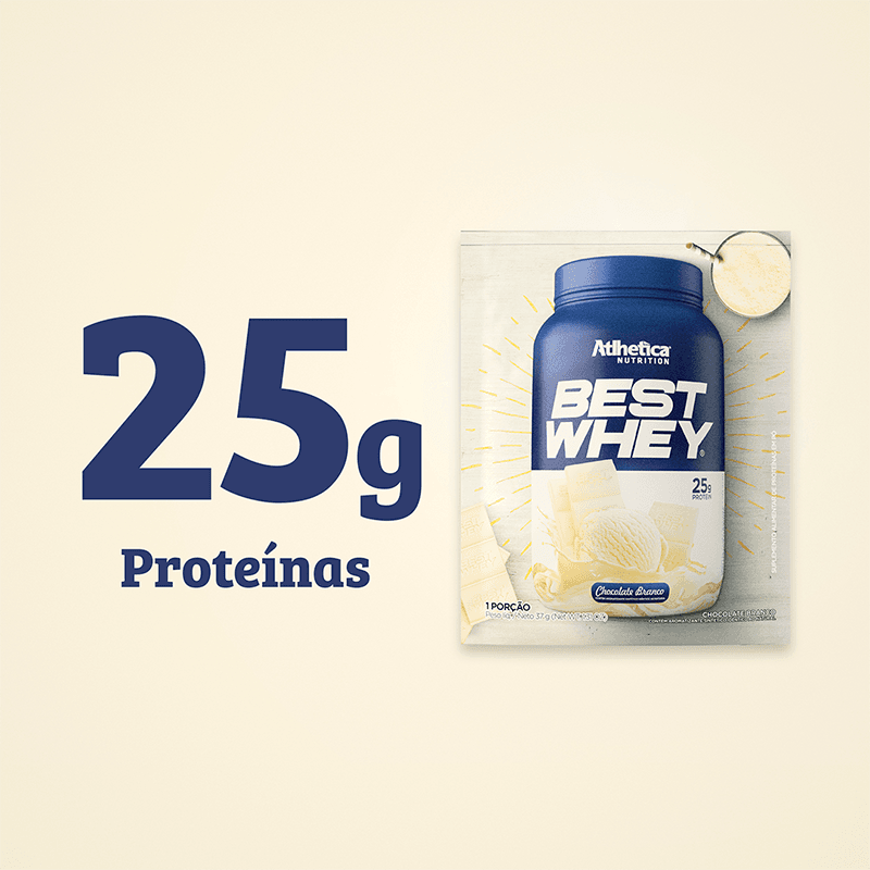 Best Whey Protein Atlhetica Nutrition Chocolate Branco 15 Sachês com 37g