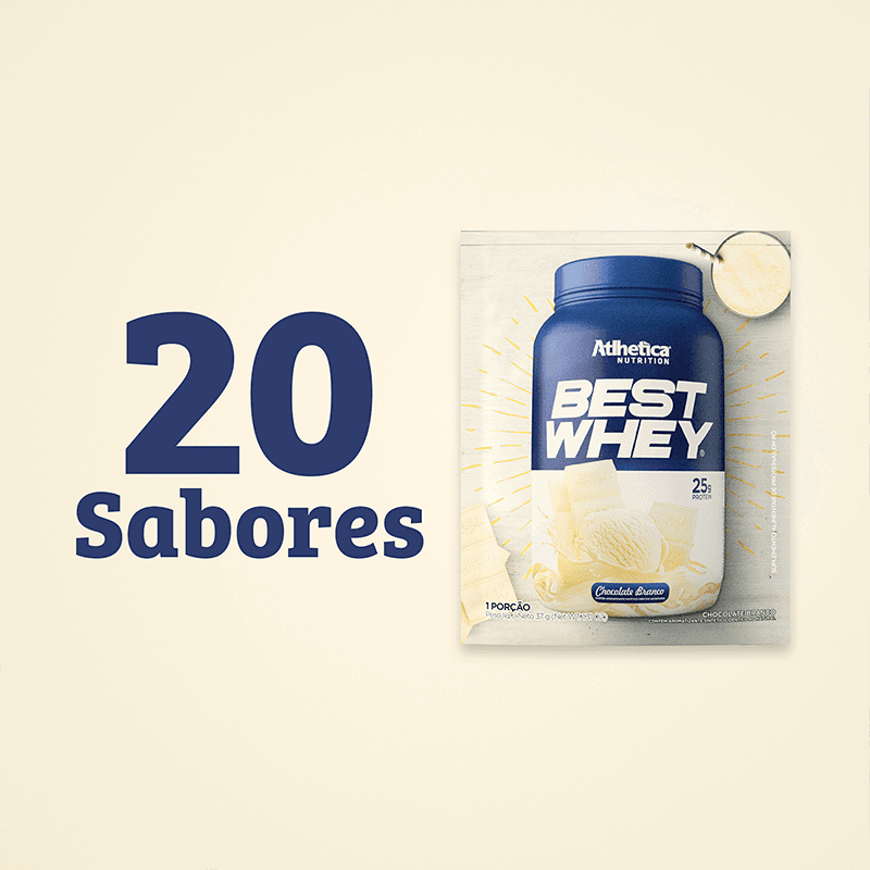 Best Whey Protein Atlhetica Nutrition Chocolate Branco 15 Sachês com 37g