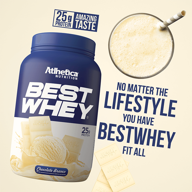 Best Whey Protein Atlhetica Nutrition Chocolate Branco 900g