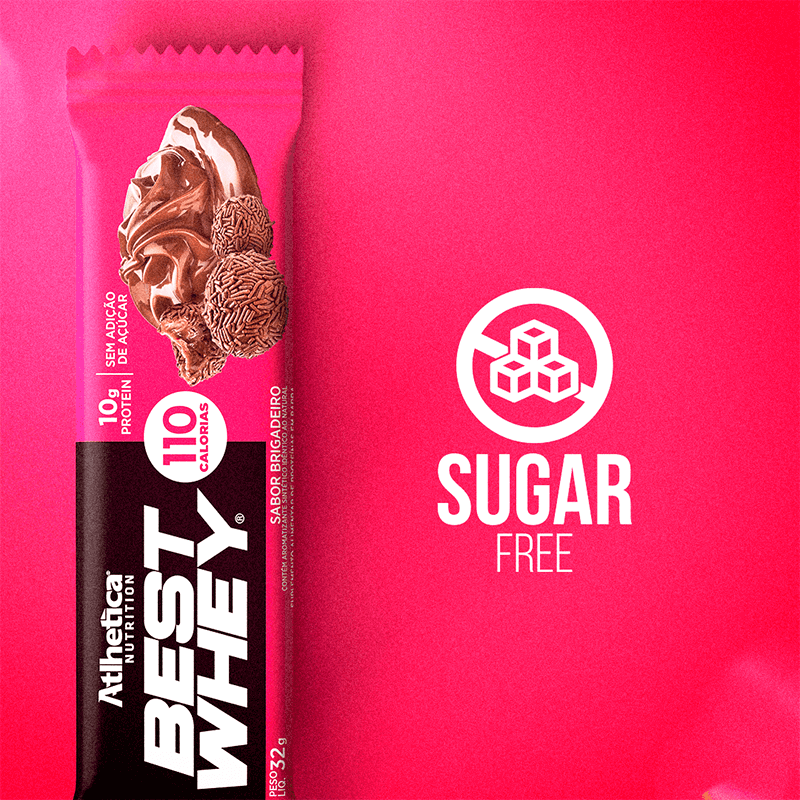 Best Whey Bar Atlhetica Nutrition Brigadeiro Display 12 Unidades de 32g