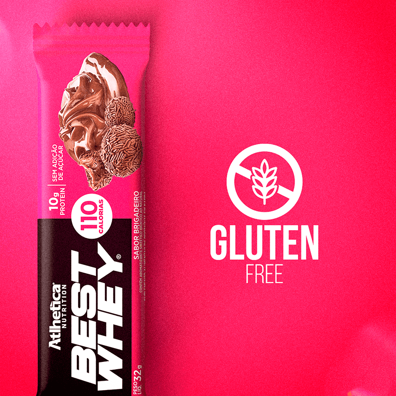 Best Whey Bar Atlhetica Nutrition Brigadeiro Display 12 Unidades de 32g