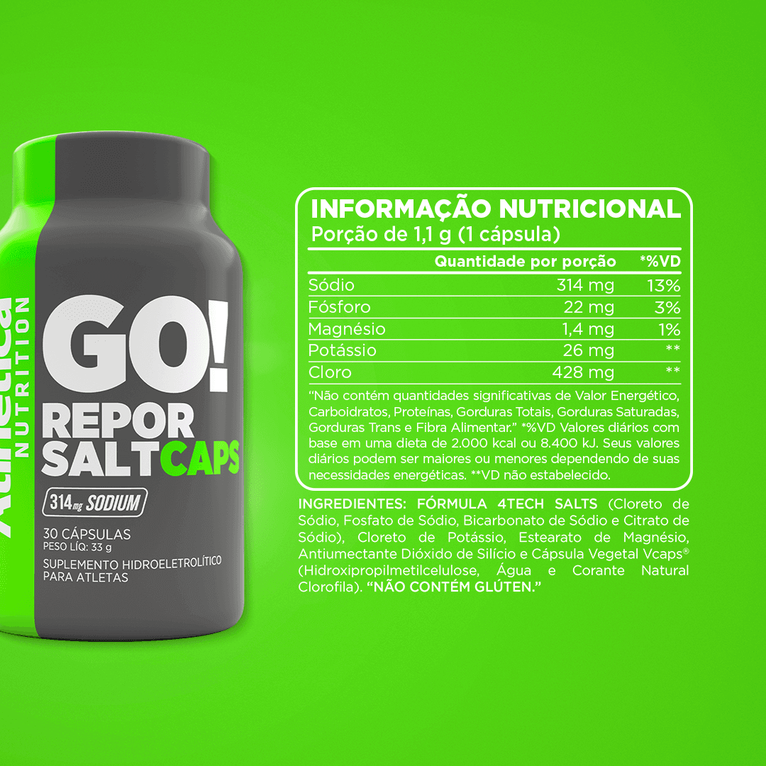 GO! Repor Salt Atlhetica Nutrition 30 Cápsulas