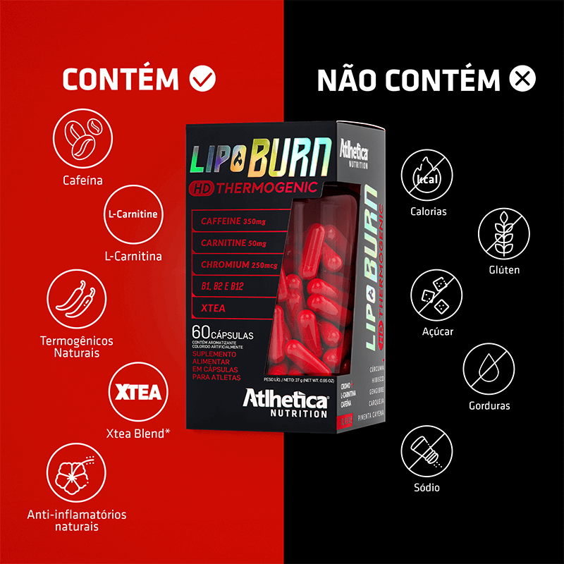 Lipo Burn HD Thermogenic Atlhetica Nutrition 60 Cápsulas