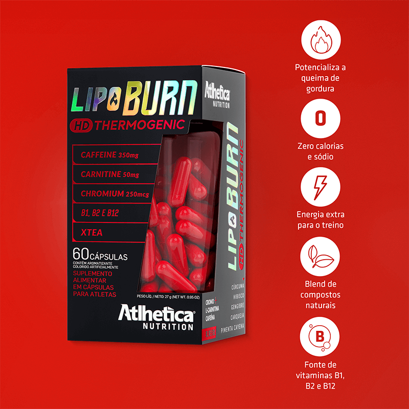 Lipo Burn HD Thermogenic Atlhetica Nutrition 60 Cápsulas