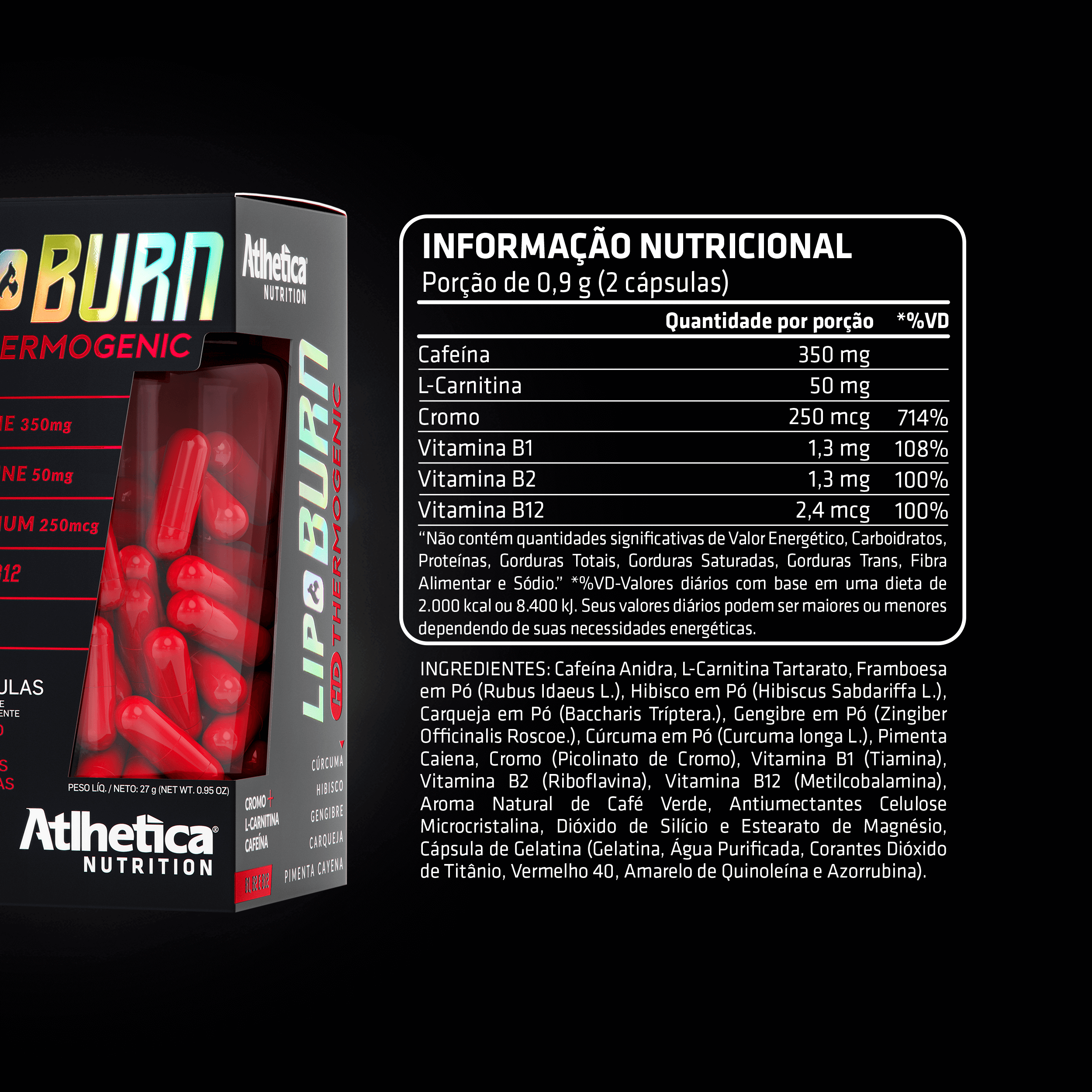 Lipo Burn HD Thermogenic Atlhetica Nutrition 60 Cápsulas