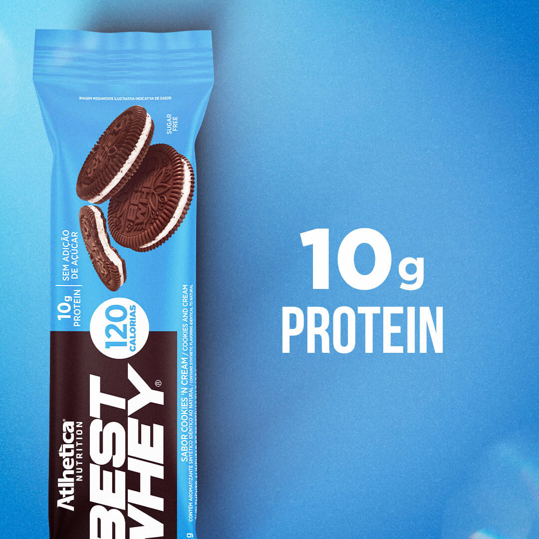 Best Whey Bar Atlhetica Nutrition Cookies&Cream 12 Unidades de 32g