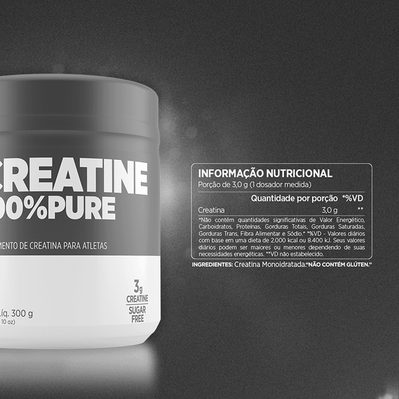 Creatine 100% Pure Atlhetica Nutrition Natural 300g