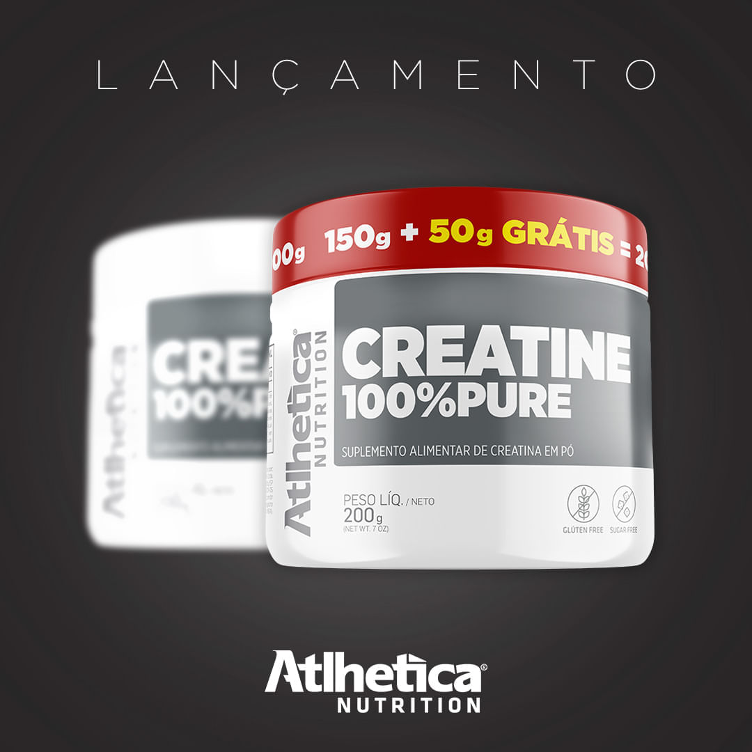 Creatine 100% Pure Atlhetica Nutrition Natural 150g + 50g