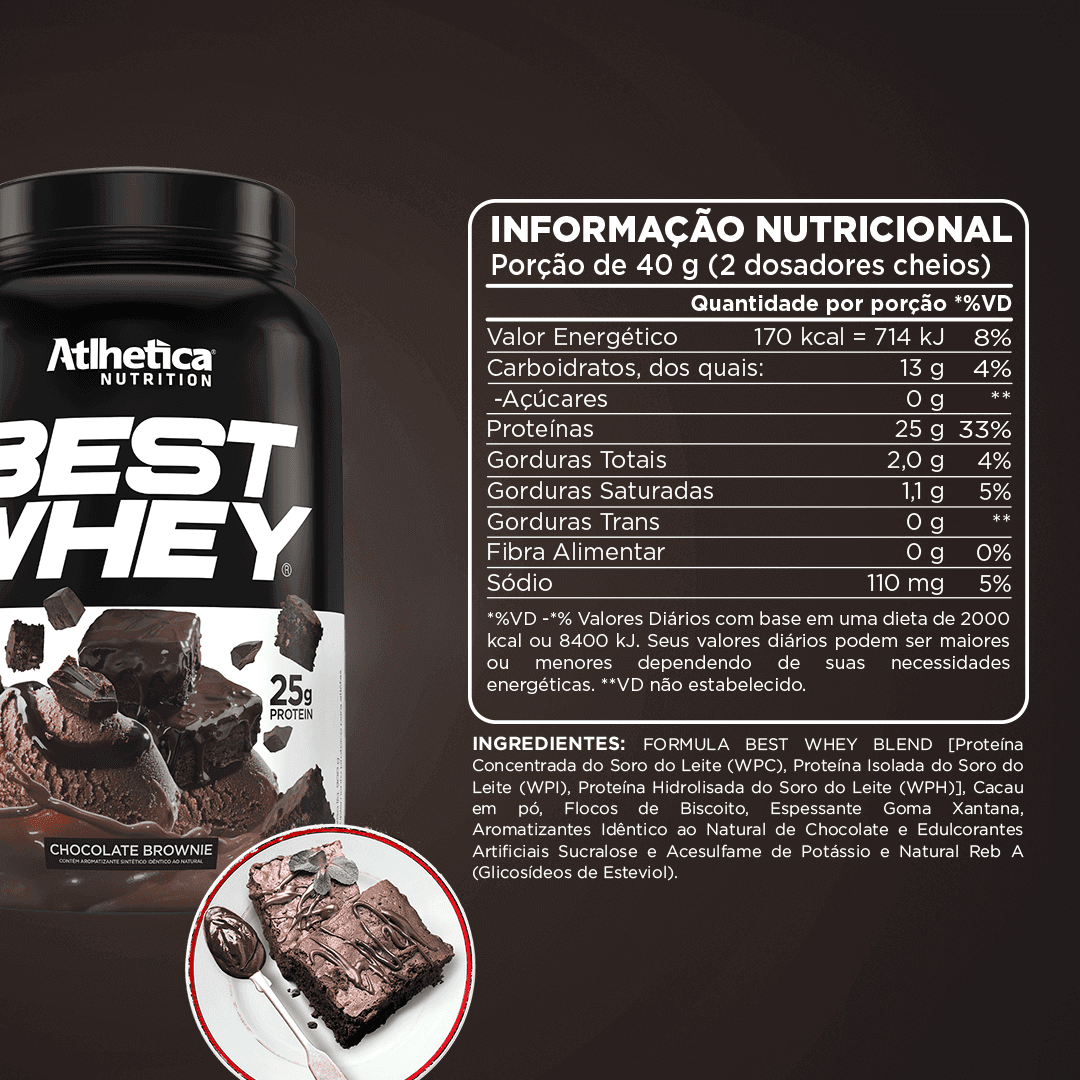 Best Whey Protein Atlhetica Nutrition Brownie Chocolate 900g