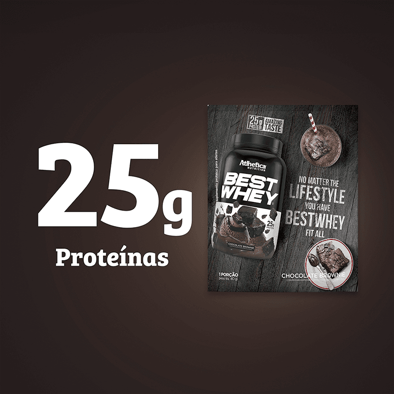 Best Whey Protein Atlhetica Nutrition Brownie Chocolate 15 Sachês Com 40g