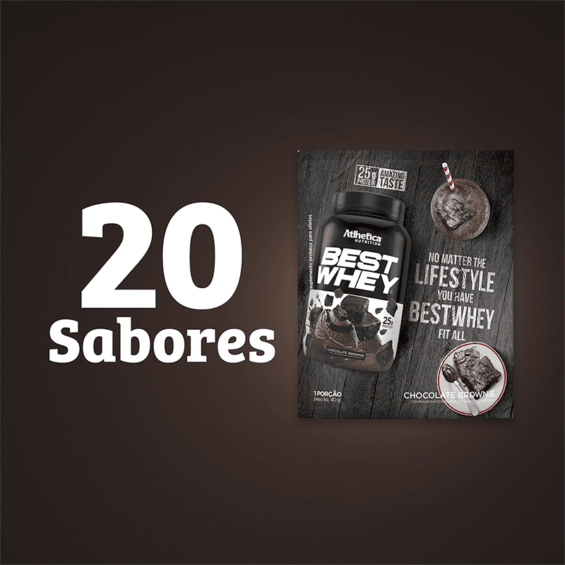 Best Whey Protein Atlhetica Nutrition Brownie Chocolate 15 Sachês Com 40g