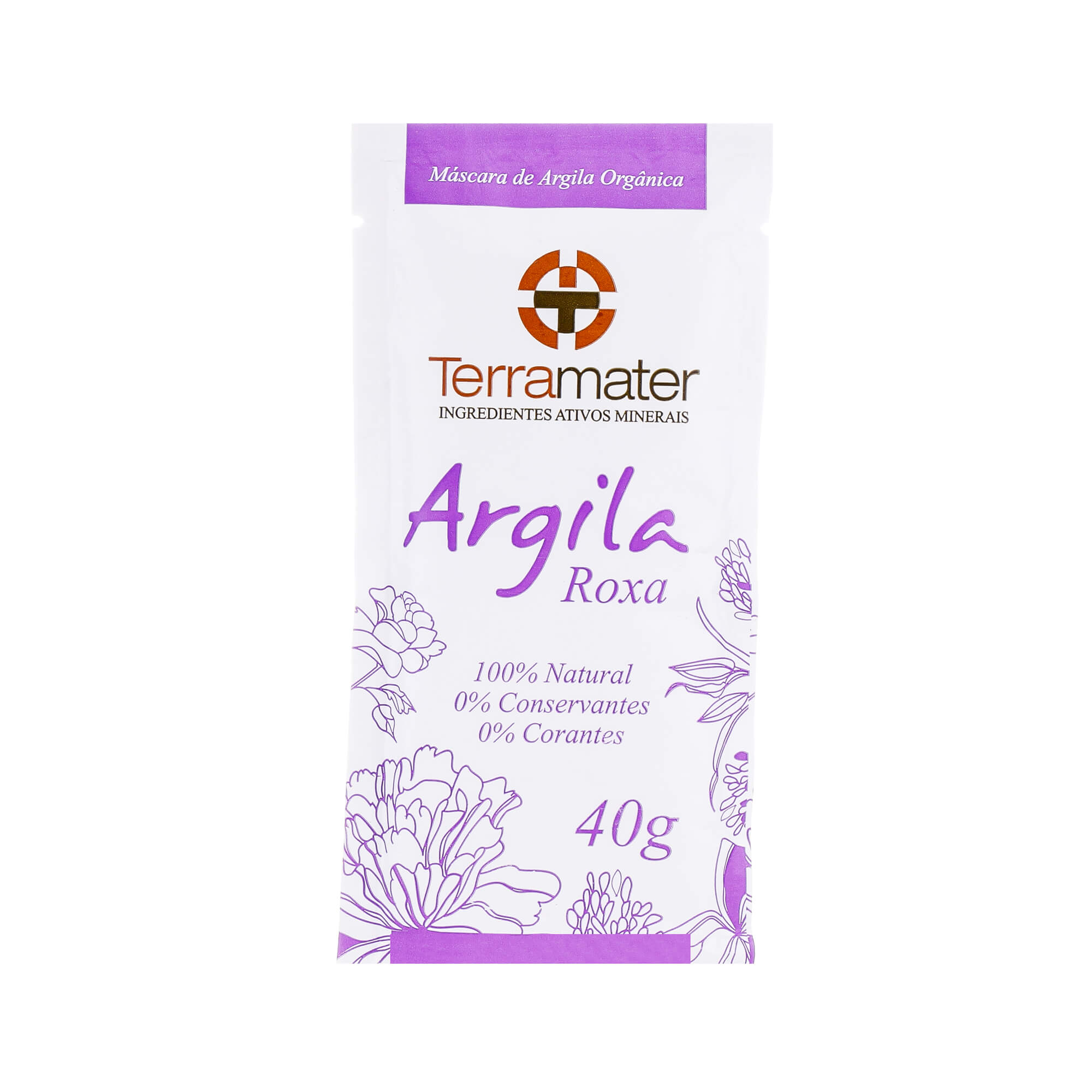Kit 6 Máscaras Facial Terramater Argilas Roxa 40g