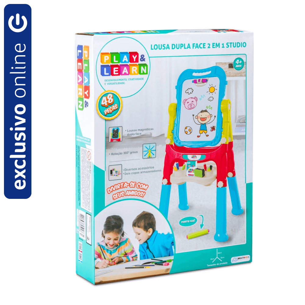 Lousa Mágica Multikids 2 em 1 Studio Play & Learn