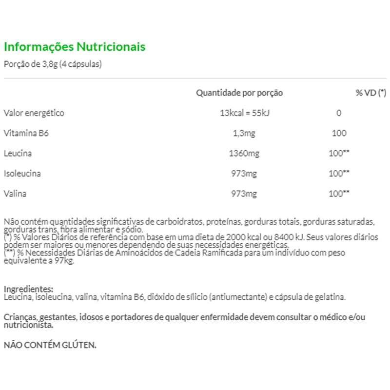 BCAA Top Integralmedica 120 Cápsulas