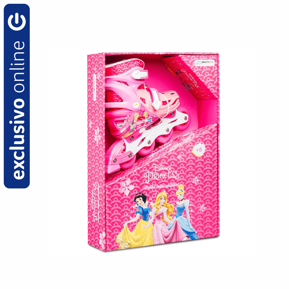 Patins Multikids Inline 2 em 1 Princesas Disney Tamanho 35-38