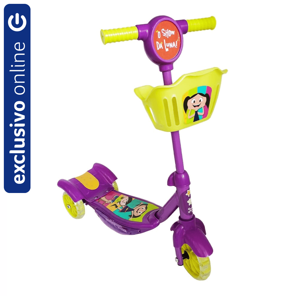 Patinete 3 Rodas Multikids Com Luz O Show Da Luna Roxo