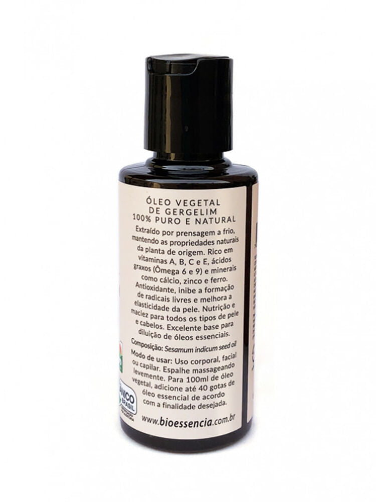 Óleo Vegetal De Gergelim Bioessência 100Ml