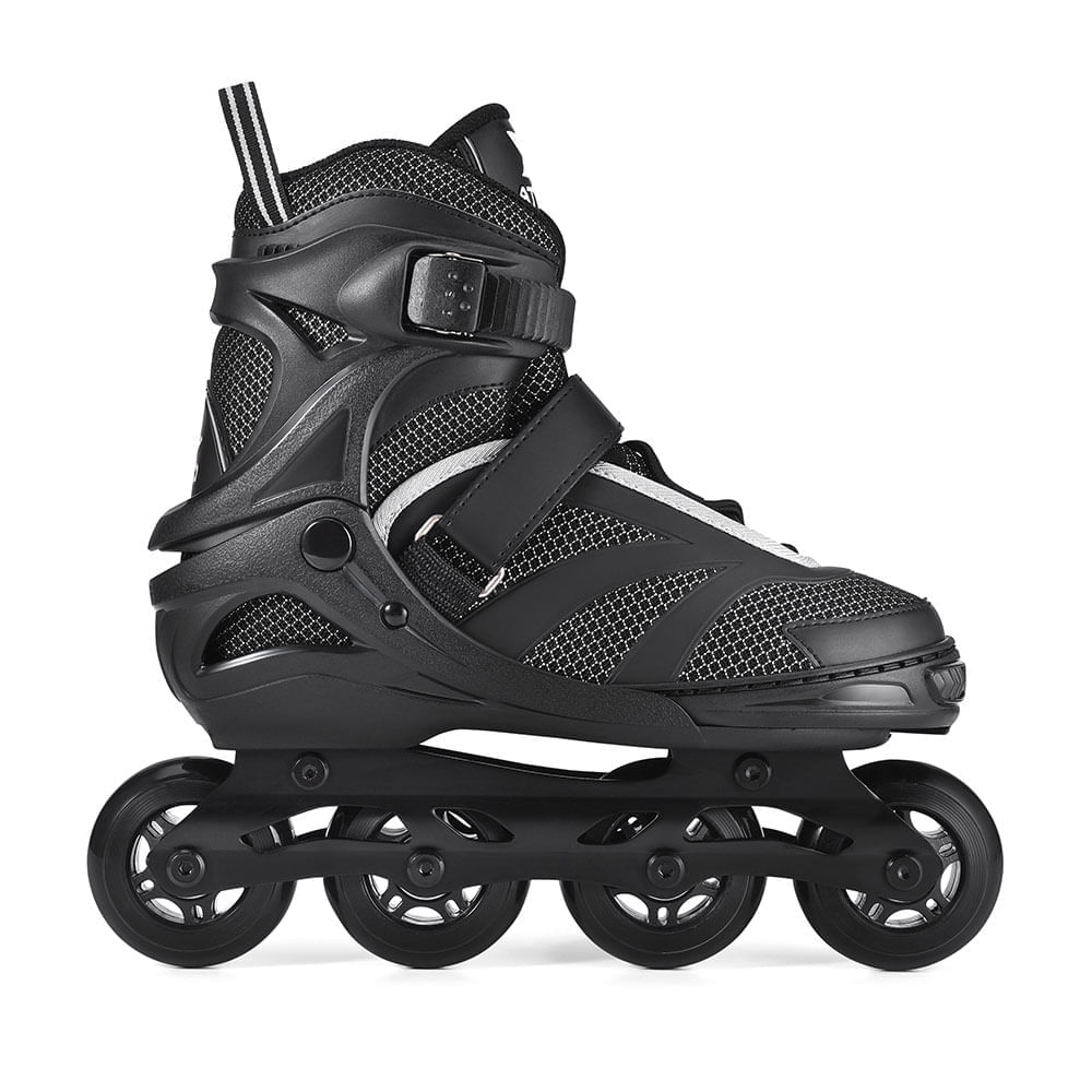 Patins Atrio Inline Regulável Preto Tamanho 33-36