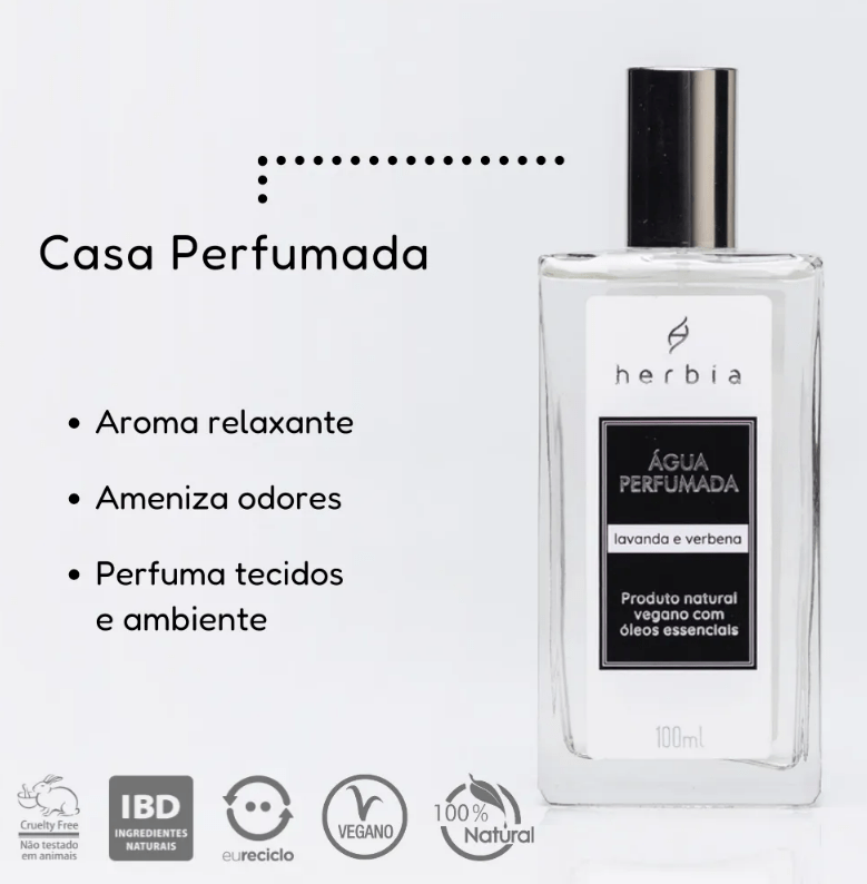 Água Perfumada Lavanda Verbena Herbia 100Ml
