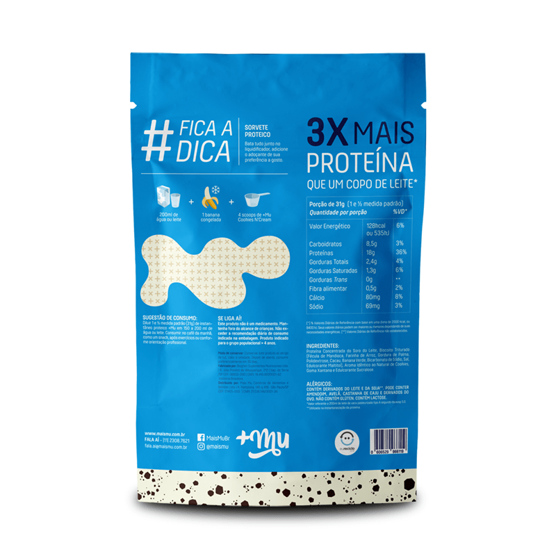 Refil Cookies & Cream Mais Mu 900g
