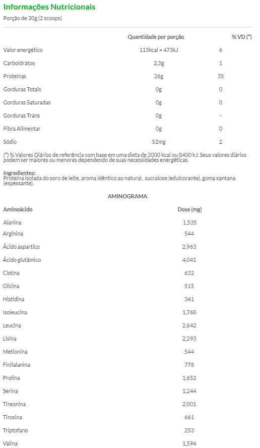 Iso Whey Protein Baunilha Integralmedica 907g