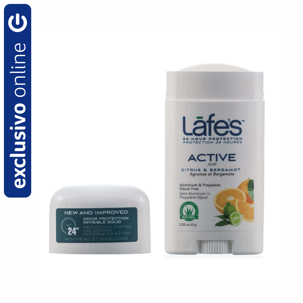 Desodorante Stick Lafe's Natural Twist Active Citrus E Bergamota 64g
