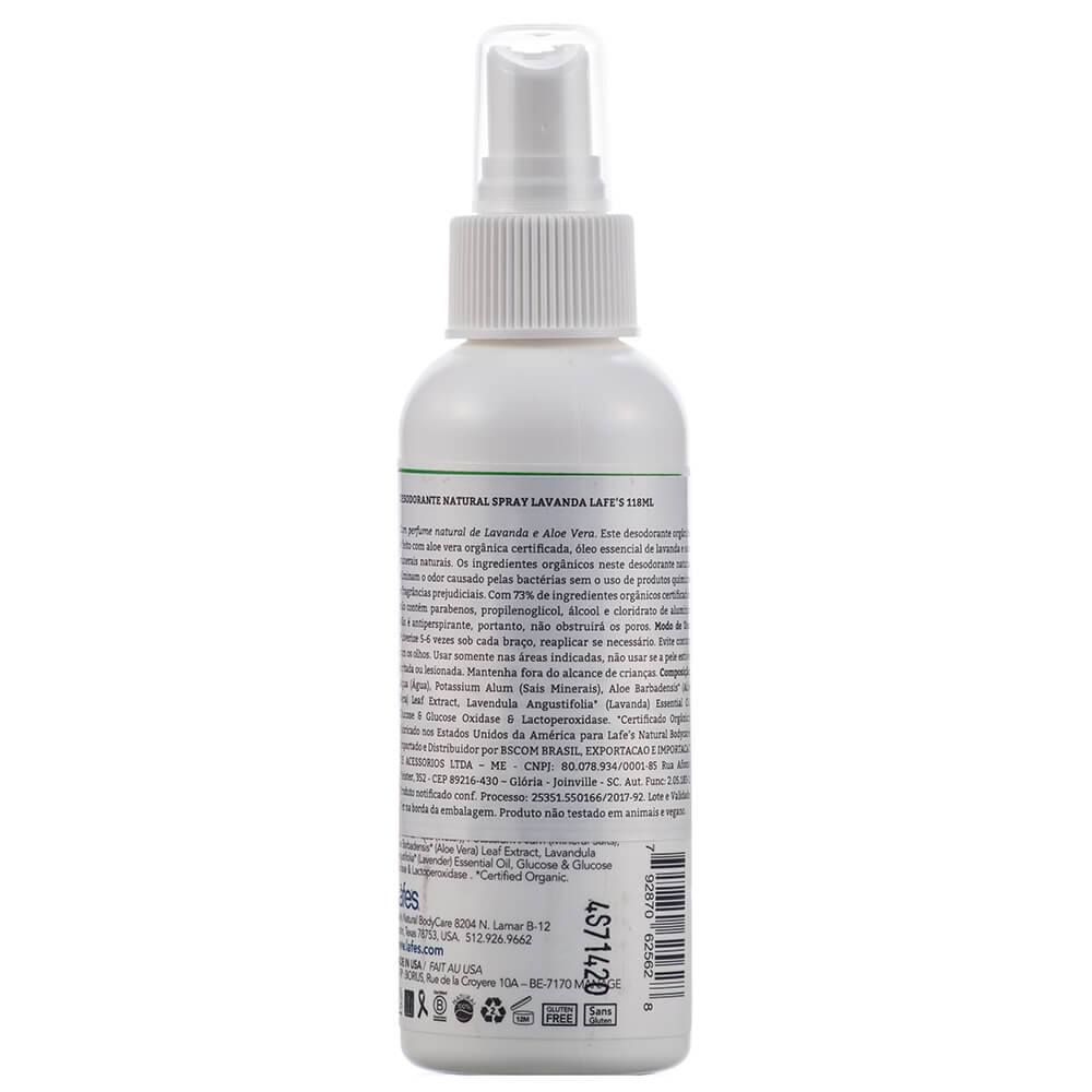Desodorante Spray Lafe's Natural Soothe Lavanda 118Ml