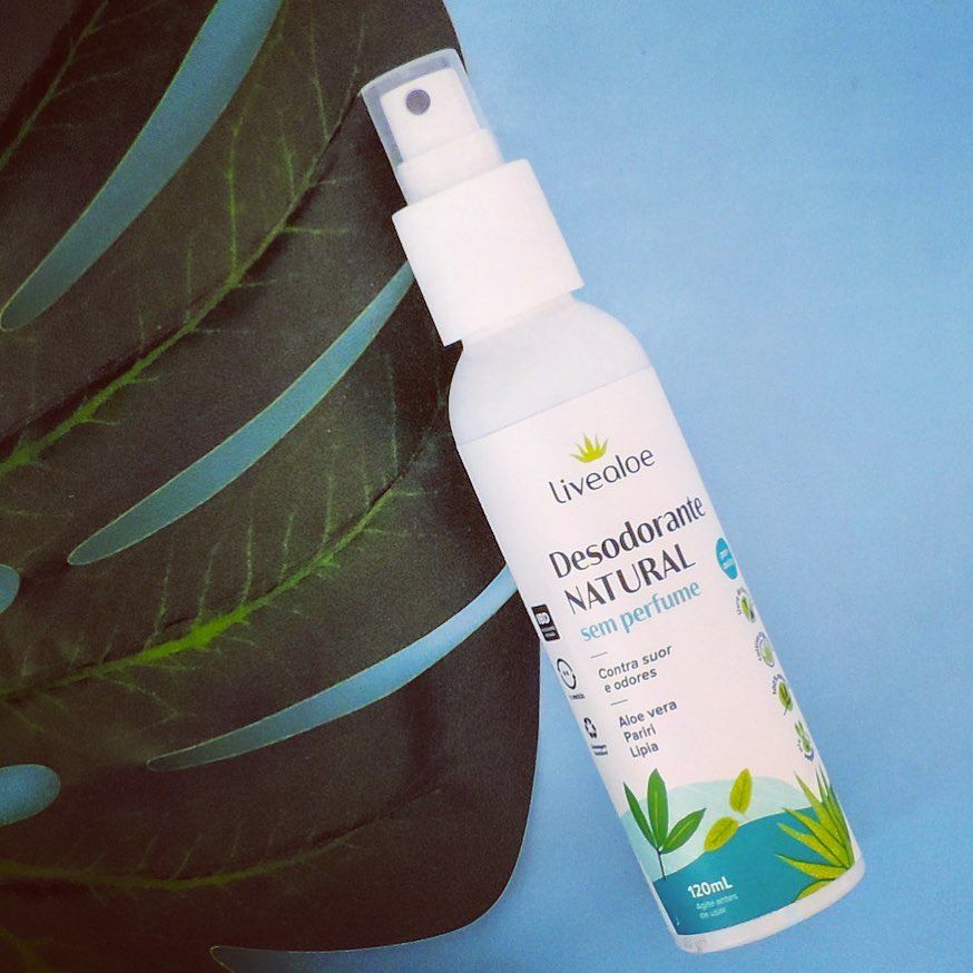Desodorante Spray Livealoe Natural Sem Perfume 120Ml
