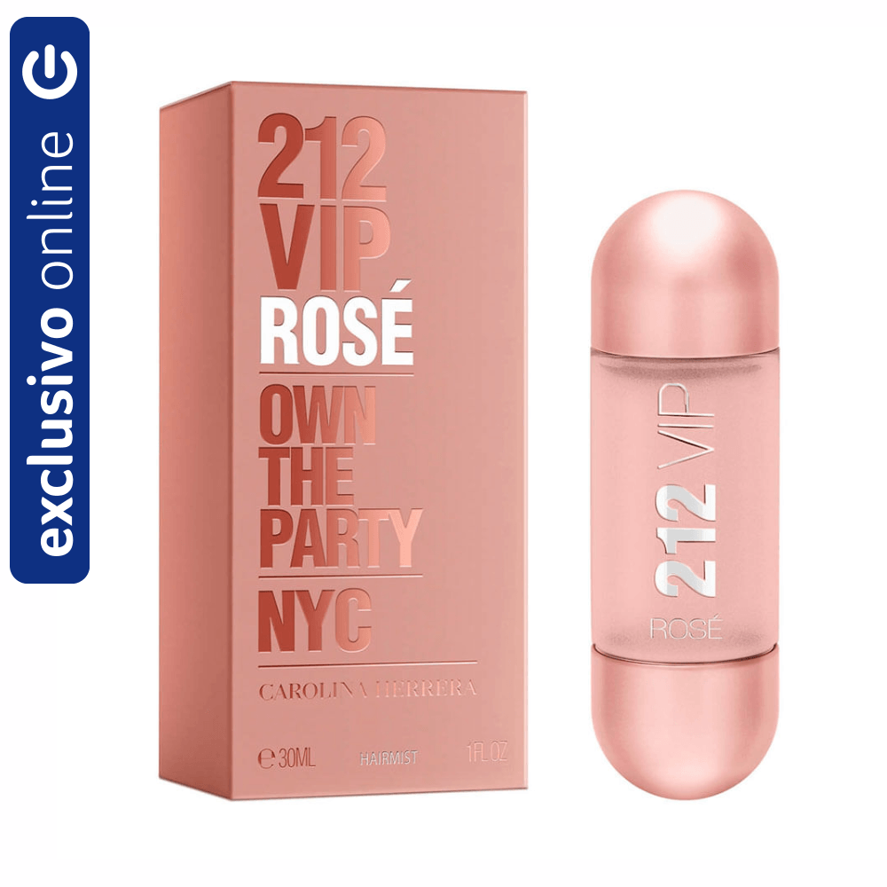 Carolina Herrera 212 Vip Rosé Hair Mist Perfume Para Cabelo 30Ml