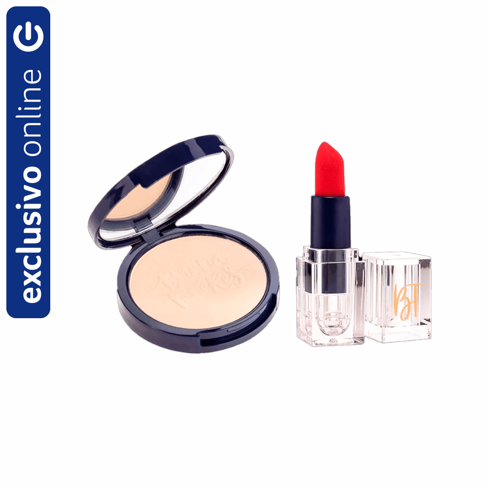 Kit Bruna Tavares Bt Powder Banana E Batom Lux Ana Lipstick