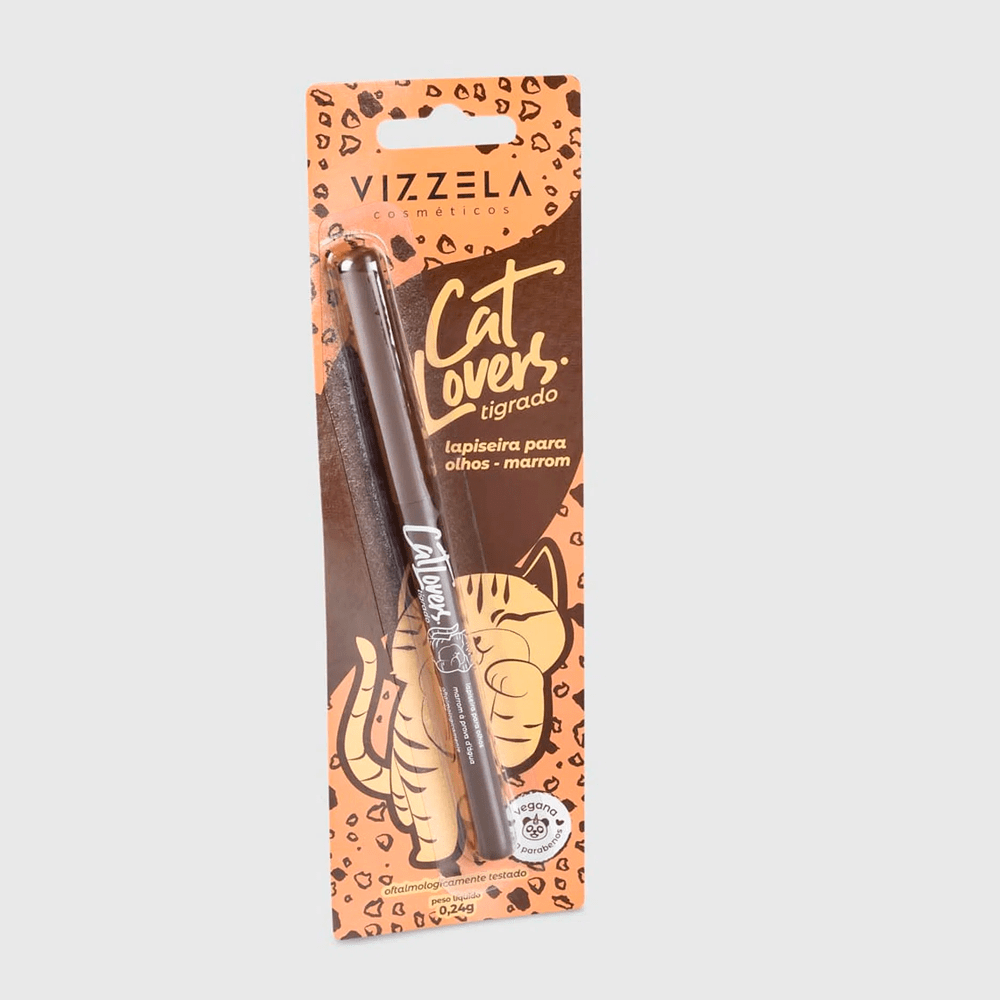Lapiseira Retrátil Para Olhos Vizzela Cat Lovers Marrom