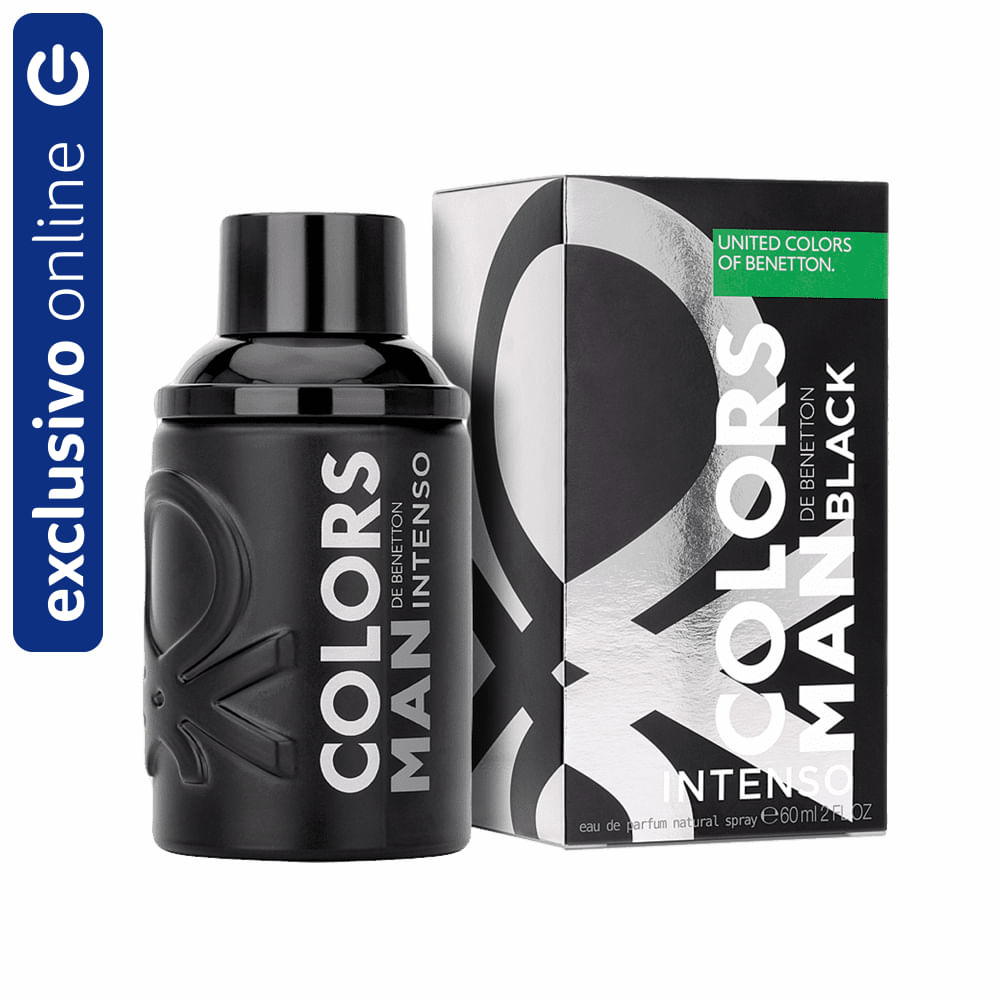 Benetton Colors Man Black Intenso Eau de Parfum Perfume Masculino 60ml