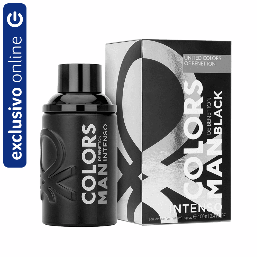 Benetton Colors Man Black Intenso Eau De Parfum Perfume Masculino 100 Ml