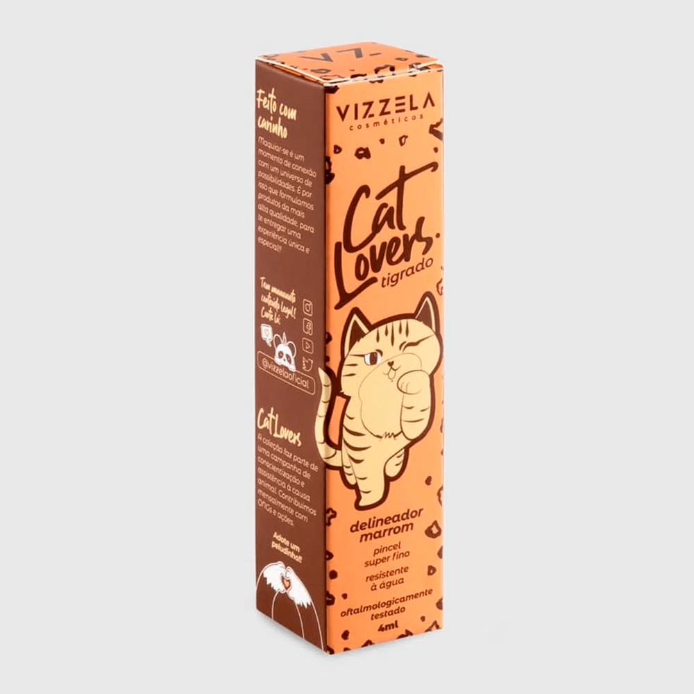 Delineador Marrom Cat Lovers Vizzela 4Ml