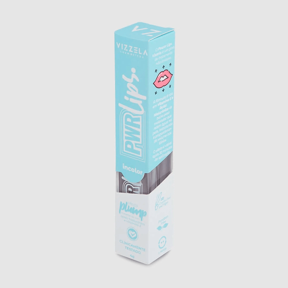 Gloss Labial Power Lips Incolor Vizzela 4g