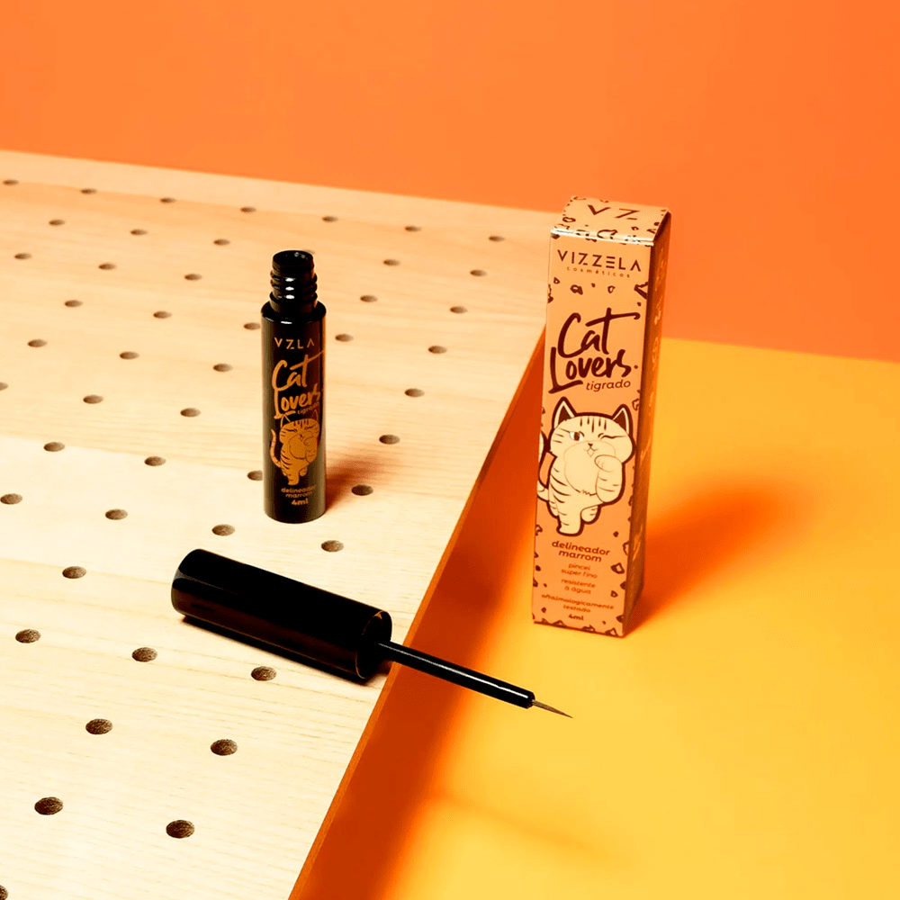 Delineador Marrom Cat Lovers Vizzela 4Ml