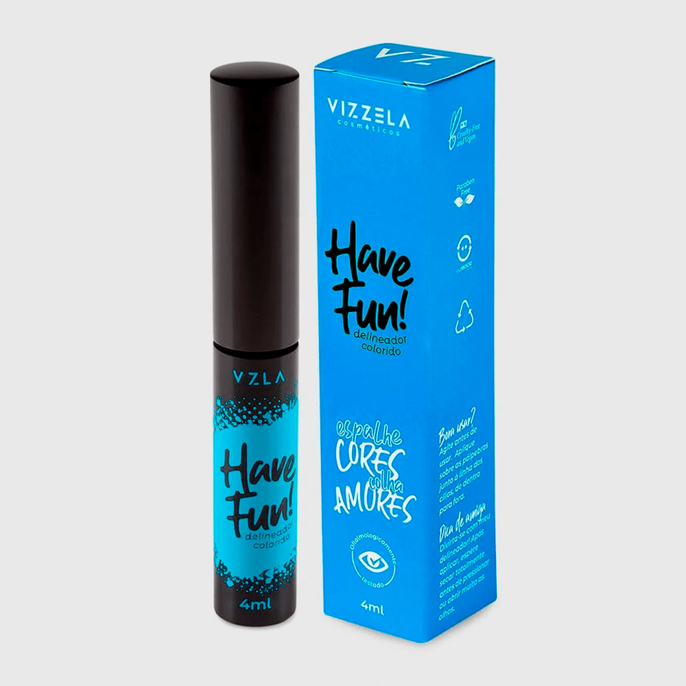 Delineador Vizzela Have Fun! Azul 3,5Ml