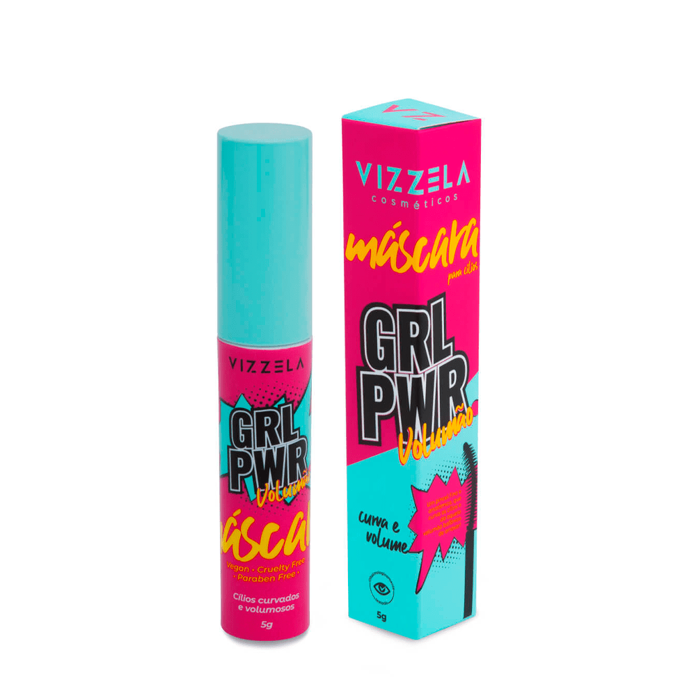Máscara Para Cílios Vizzela Vegan Girl Power Volumão 5g