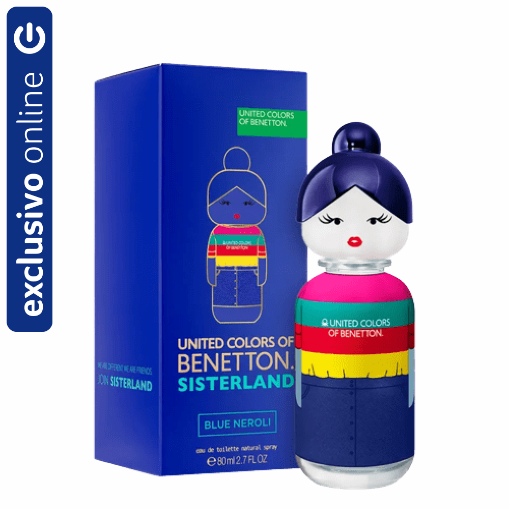 Benetton Sisterland Blue Neroli Eau De Toilette Perfume Feminino 80ml