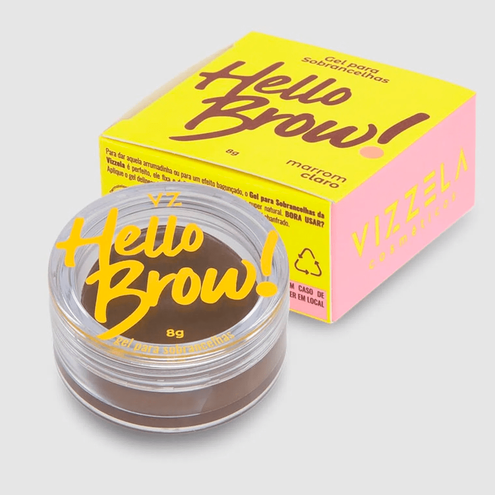 Gel Para Sobrancelhas Vizzela Hello Brow! Marrom Claro 8g
