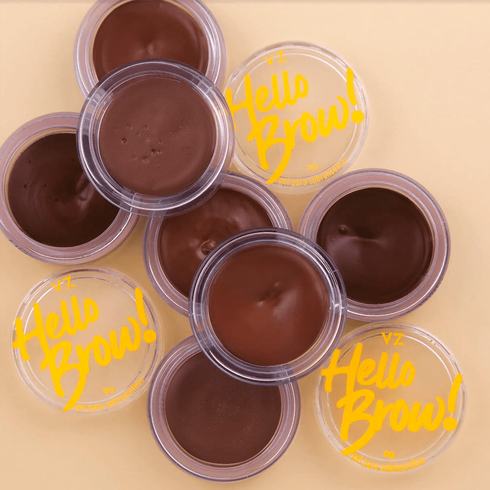 Gel Para Sobrancelhas Vizzela Hello Brow! Marrom Claro 8g